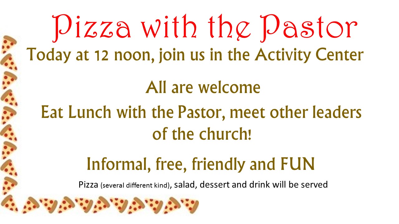 pizza with the pastor